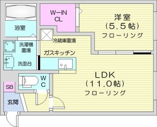 クレスト環状通東の物件間取画像